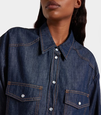Chemise Grenon asymétrique en jean | Khaite