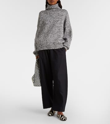 Clover wool and cashmere barrel-leg pants  | Khaite