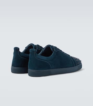 Louis Junior Spikes embellished suede sneakers | Christian Louboutin