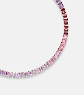 Collier Ombre Eternity en or rose 18 ct et saphirs | Shay Jewelry