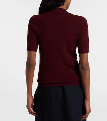 T-shirt en laine vierge à ornements | Prada