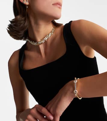 Bracciale Chakra Icon in oro 18kt con diamanti e quarzo | Ananya