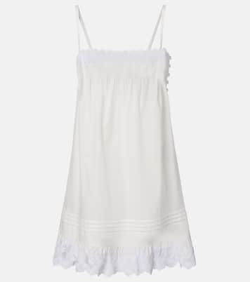 Slipdress aus Baumwolle mit Spitze | Saint Laurent