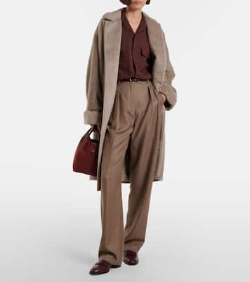 Maria alpaca and wool wrap coat | Loro Piana
