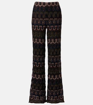 Intarsia lamé flared pants | Missoni