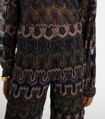 Intarsia lamé flared pants | Missoni