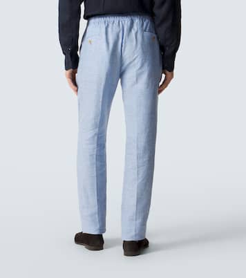 Linen slim pants | Rubinacci