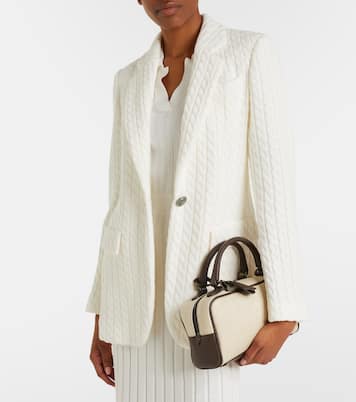 绞花针织棉质西装式外套 | Brunello Cucinelli