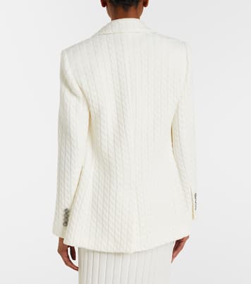 绞花针织棉质西装式外套 | Brunello Cucinelli