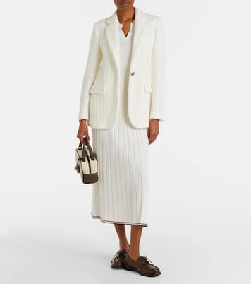 绞花针织棉质西装式外套 | Brunello Cucinelli