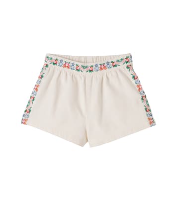 Malva embroidered floral denim shorts | The New Society