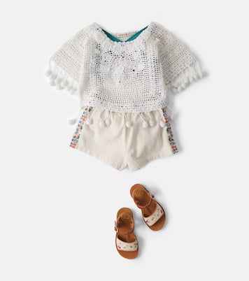 Malva embroidered floral denim shorts | The New Society