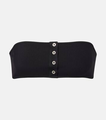 Ribbed-knit bandeau bikini top | Toteme