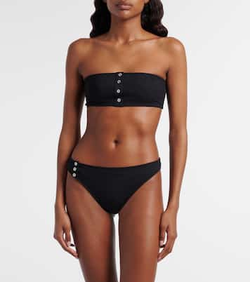 Ribbed-knit bandeau bikini top | Toteme