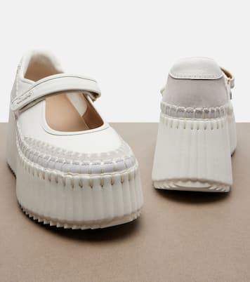 Baskets Nama à plateforme en cuir et daim | Chloé