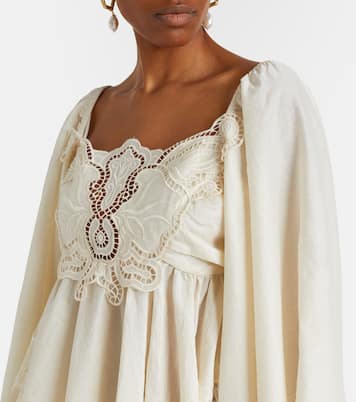 Embroidered lace-trimmed blouse | Blumarine