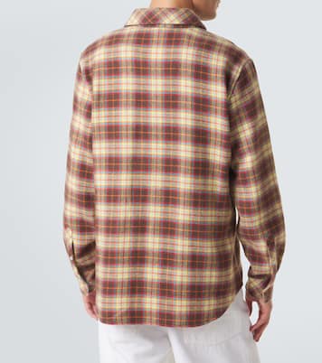 Plaid cashmere shirt with sunstone | God's True Cashmere