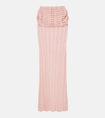 Draped pointelle maxi skirt | Aya Muse