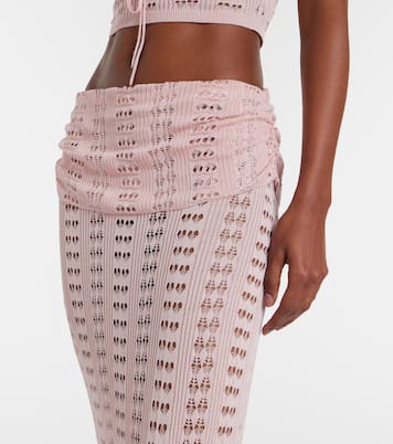 Draped pointelle maxi skirt | Aya Muse