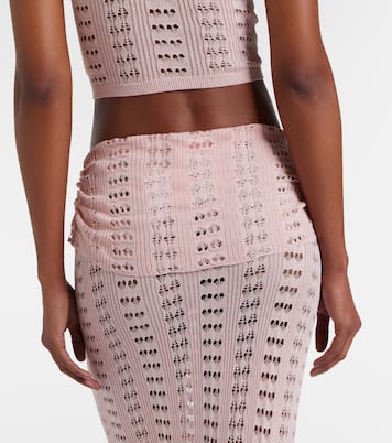 Draped pointelle maxi skirt | Aya Muse