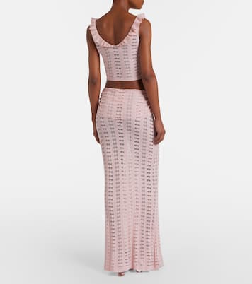 Draped pointelle maxi skirt | Aya Muse