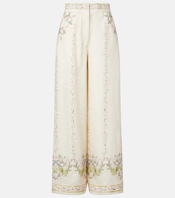 Tota floral linen wide-leg pants | Agua by Agua Bendita