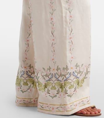 Tota floral linen wide-leg pants | Agua by Agua Bendita