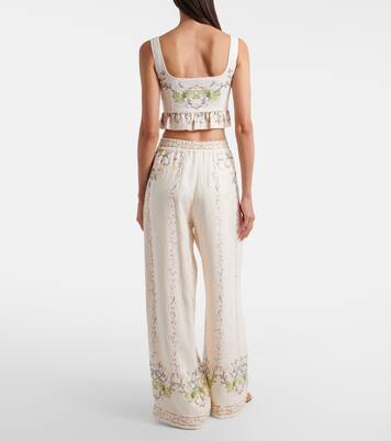 Tota floral linen wide-leg pants | Agua by Agua Bendita