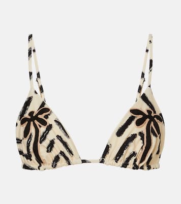 Top de bikini estampado bordado | Johanna Ortiz