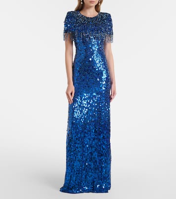Embellished fringed gown | Jenny Packham