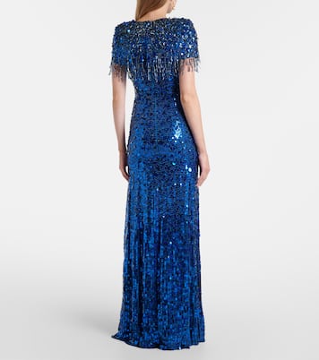 Embellished fringed gown | Jenny Packham