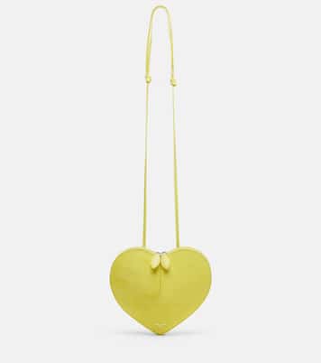Le Cœur leather and suede crossbody bag | Alaïa