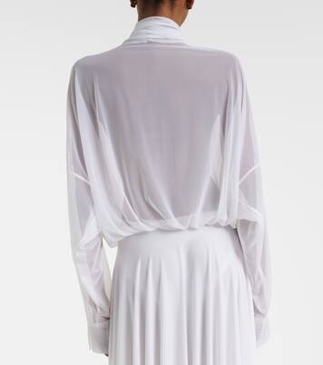 Oversized bow-detail bodysuit | Norma Kamali