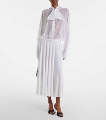 Oversized bow-detail bodysuit | Norma Kamali