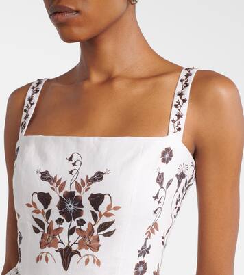 Robe Lima en lin à fleurs | Agua by Agua Bendita