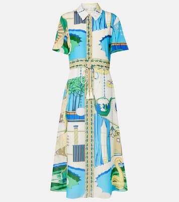 Abito chemisier in seta e cotone con stampa | Tory Burch