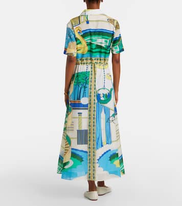 Abito chemisier in seta e cotone con stampa | Tory Burch