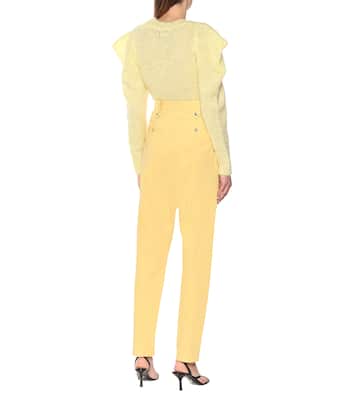 Pantalon Yerris à taille haute en coton | Isabel Marant