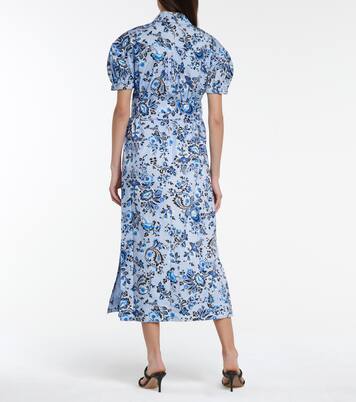 Robe midi Frederick en coton à fleurs | Erdem