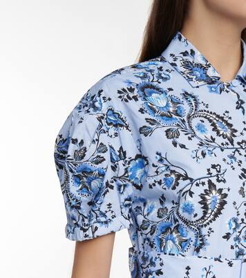 Robe midi Frederick en coton à fleurs | Erdem