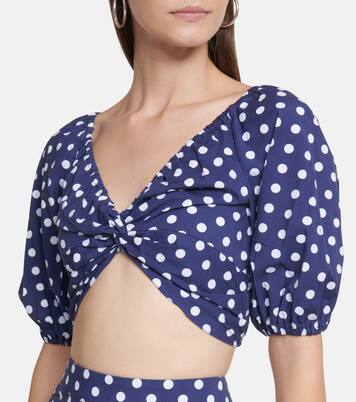 Top raccourci Rhys à pois | Caroline Constas