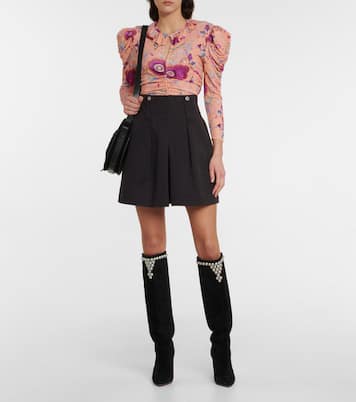 Bedrucktes Top Jen aus Samt | Isabel Marant