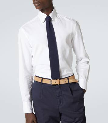Slim cotton twill shirt | Brunello Cucinelli