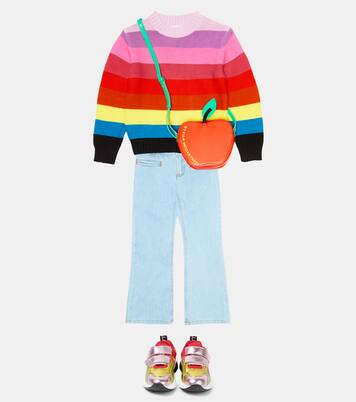 Striped cotton and wool sweater | Stella McCartney Kids