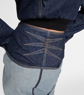 Draped denim maxi skirt | Alaïa