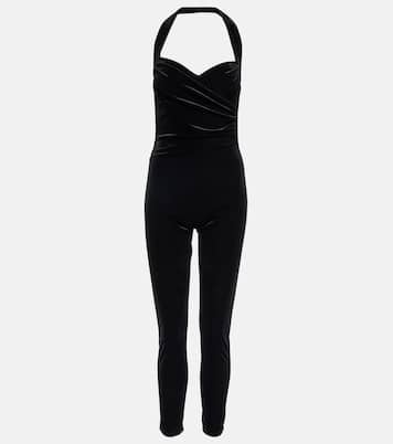 Cayla velvet catsuit | Norma Kamali