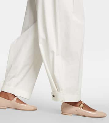 Mary Ribbon patent leather ballet flats | Gianvito Rossi