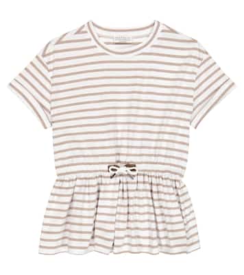 Striped cotton jersey T-shirt | Brunello Cucinelli Kids