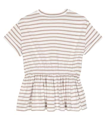 Striped cotton jersey T-shirt | Brunello Cucinelli Kids
