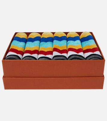 Cyrus set of 6 cotton terry face towels | Missoni
